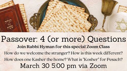 Banner Image for Passover: 4 (or more) Questions